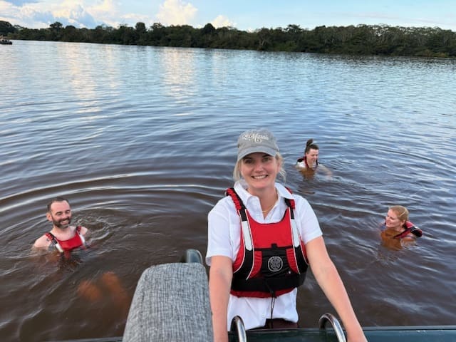 Swimming in the Amazon River
