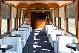 Canyon Spirit bar car with guests socializing